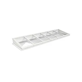 Lichtstraat Lessenaarsdak Grenen met 6 vaks HR++ isolatieglas - 506cm breed | Wit RAL 9010