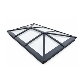 Lichtstraat Schilddak Grenen geïsoleerd (HR++ isolatieglas) - Antraciet (RAL 7016)