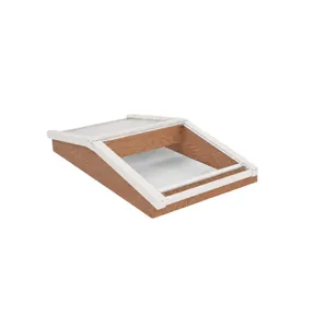 Lichtstraat Zadeldak Douglas met 2 vaks veiligheidsglas - 76,2cm breed | Wit RAL 9010