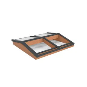 Lichtstraat Zadeldak Douglas met 4 vaks veiligheidsglas - 158,2cm breed | Antraciet RAL 7016