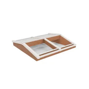 Lichtstraat Zadeldak Douglas met 4 vaks veiligheidsglas - 158,2cm breed | Wit RAL 9010