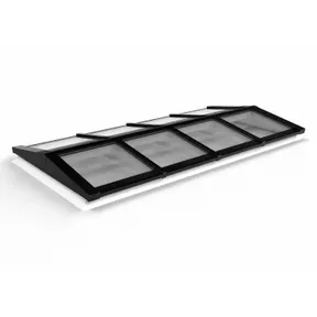 Lichtstraat Zadeldak Grenen - 4 vak geïsoleerd HR++ beglazing 174,5cm breed | Wit RAL 9010