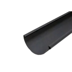 Mastgoot met kraal verzinkt staal 125mm grijs RAL 7024