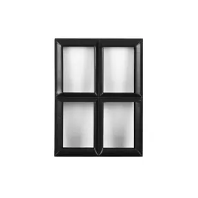 Metalen raam vast rechthoek dubbelglas 30x40x5cm zwart