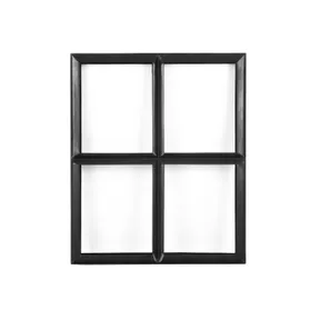 Metalen raam vast rechthoek dubbelglas 50x60x5cm zwart