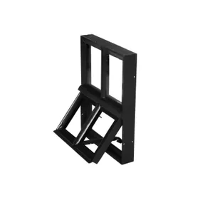 Metalen raam openklapbaar rechthoek dubbelglas 30x40x5cm zwart