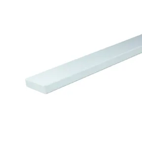Moderne neut MDF 18x75mm vochtwerend wit gegrond 
