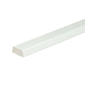 Opdekglaslat Z12 Meranti 12x32mm 2 afgeschuinde kanten Komo 80mu wit gegrond per 10 stuks 