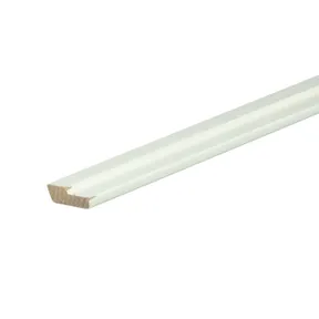 Opdekglaslat ZS9 Meranti 9x32mm 2 afgeschuinde kanten met sponning Komo 80mu wit gegrond per 10 stuks 
