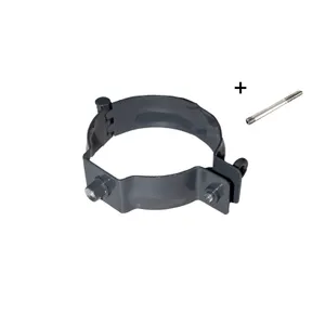 Ophangbeugel verzinkt staal voor 90mm HWA buis grijs RAL 7024