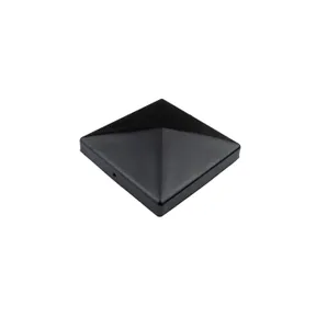 Paalkap piramide 71x71mm zwart