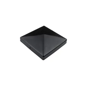 Paalkap piramide 91x91mm zwart