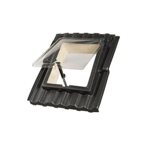 PE Dakraam 380x440mm (dagmaat) Ubbink Mulden Vlak 6-pans G2 zwart 