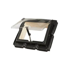PE Dakraam 395x310mm (dagmaat) Ubbink Tuile du Nord 6-pans E2 zwart 