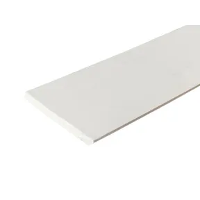 Plint Grenen 12x120mm zichtzijde wit afgelakt per 5 stuks