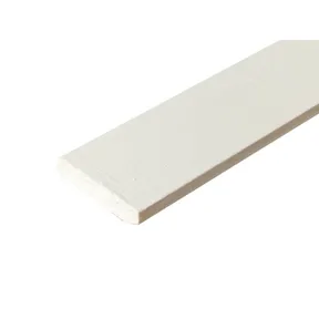 Plint Grenen 12x45mm wit gegrond per 10 stuks