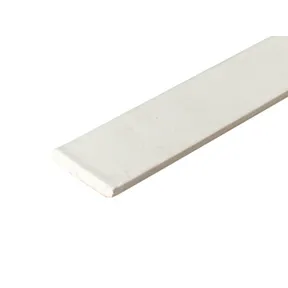Plint Grenen 9x45mm wit gegrond per 10 stuks