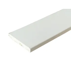 Plint MDF 12x90mm vochtwerend wit voorgelakt per 4 stuks