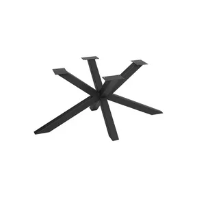 Poot model Spin 120 metaal voor bank/bijzettafel salon 350x825mm (Profiel 40x40mm) zwart