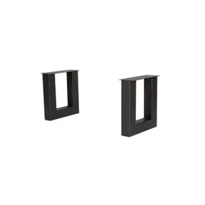 Poot voor bank/bijzettafel model U 420x380mm (Profiel 80x80mm) zwart