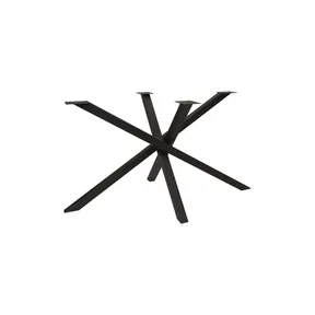 Tafelpoot model Spider 2 metaal 710x1200mm (Profiel 50x50mm) zwart