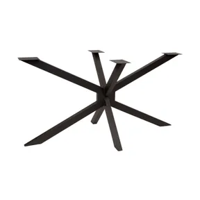 Tafelpoot model Spin 142 metaal 710x1420mm (Profiel 40x60mm) zwart