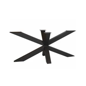 Tafelpoot model Spin 160 metaal 710x1600mm (Profiel 100x100mm) zwart