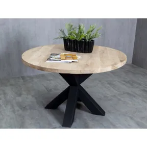 Tafelpoot model Spin 80 metaal 710x800mm (Profiel 100x100mm) zwart
