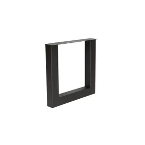 Tafelpoot model U metaal 710x800mm (Profiel 100x100mm) zwart