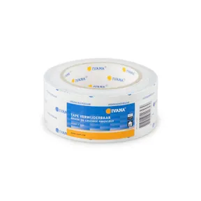 Ivana beschermtape PVC 50mm 33 meter wit