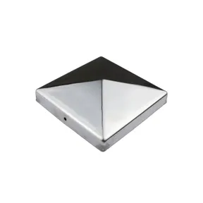 Paalkap piramide 121x121mm RVS 