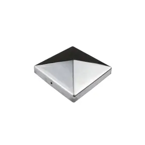 Paalkap piramide 71x71mm RVS 