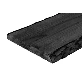 Schaaldelen Douglas hout 20x200/300mm zwart gedompeld