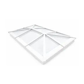 Lichtstraat Schilddak Grenen geïsoleerd (HR++ isolatieglas) - Wit (RAL 7016)