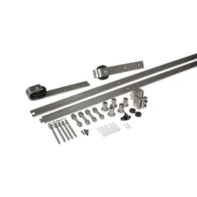 Schuifdeurbeslag recht model 200cm rail RVS