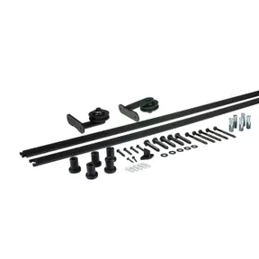 Schuifdeurbeslag T-model 200cm rail zwart