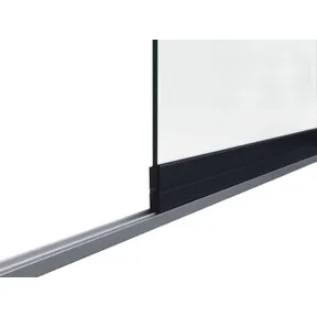 Glazen schuifdeur 1-rail antraciet RAL 7016S