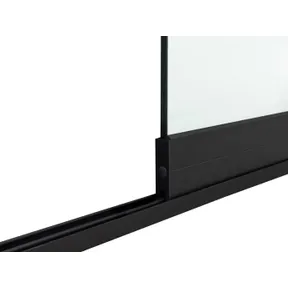 Glazen schuifdeur 1-rail mat zwart RAL 9005M