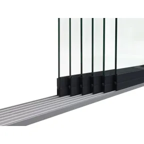 Glazen schuifwand 6-rail antraciet RAL 7016S