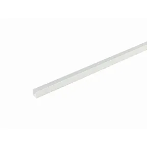 Sierstrip 2500mm voor glazen schuifwand mat wit 