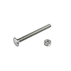 Slotbout met moer RVS M8x100mm