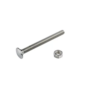Slotbout met moer RVS M8x140mm