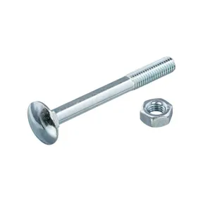 Slotbout met moer verzinkt M10x180mm