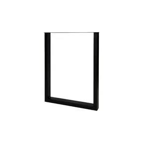 Statafelpoot model U Elegant metaal 1050x800mm (Profiel 50x100mm) zwart