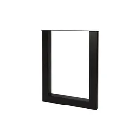 Statafelpoot model U metaal 1050x800mm (Profiel 100x100mm) zwart