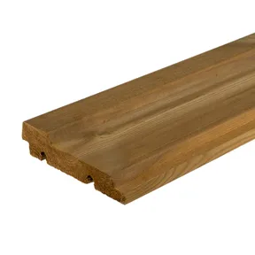 Thermisch gemodificeerd Grenen channelsiding x-clip 21x129mm (werkend)