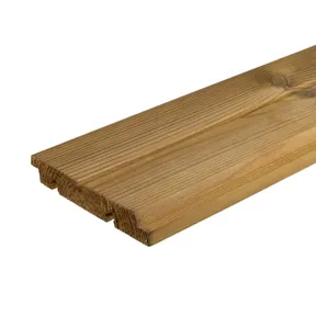 Thermisch gemodificeerd Grenen dubbel blokprofiel gelijk x-clip 21x129mm (werkend) 