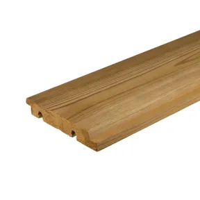 Thermisch gemodificeerd Grenen dubbel blokprofiel ongelijk x-clip 21x129mm (werkend)
