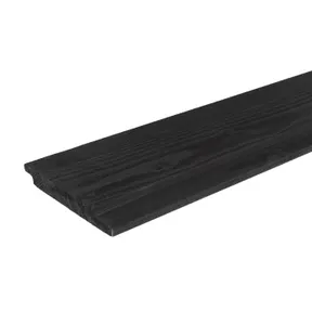Channelsiding thermisch gemodificeerd Vuren 18x142mm (werkend 17x130mm) zwart geïmpregneerd (gedompeld)