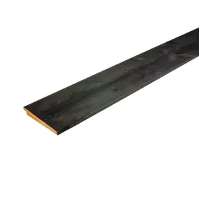 Zweeds Rabat thermisch gemodificeerd Grenen 11/22x200mm (werkend 180mm) zwart gespoten